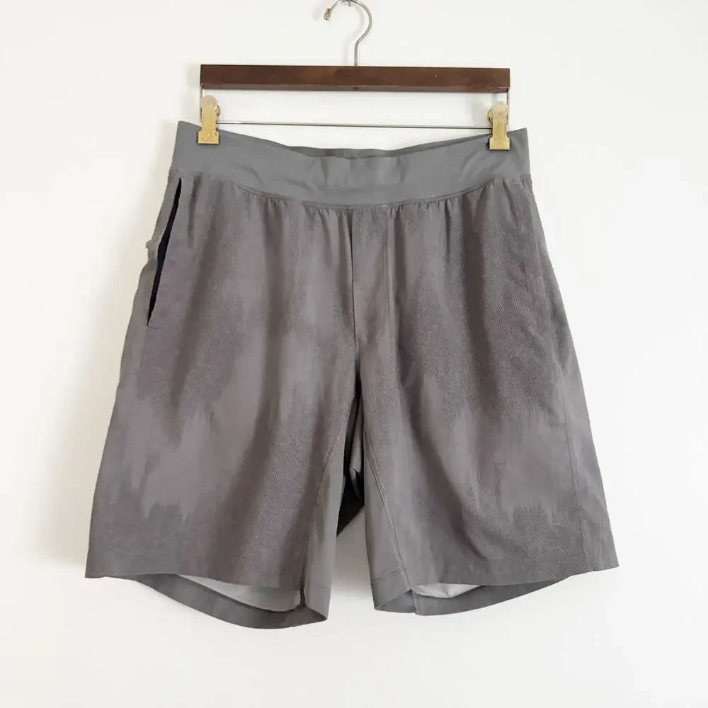 LULULEMON T.H.E. Short Linerless Twill Degrade Smokey Lead Large L